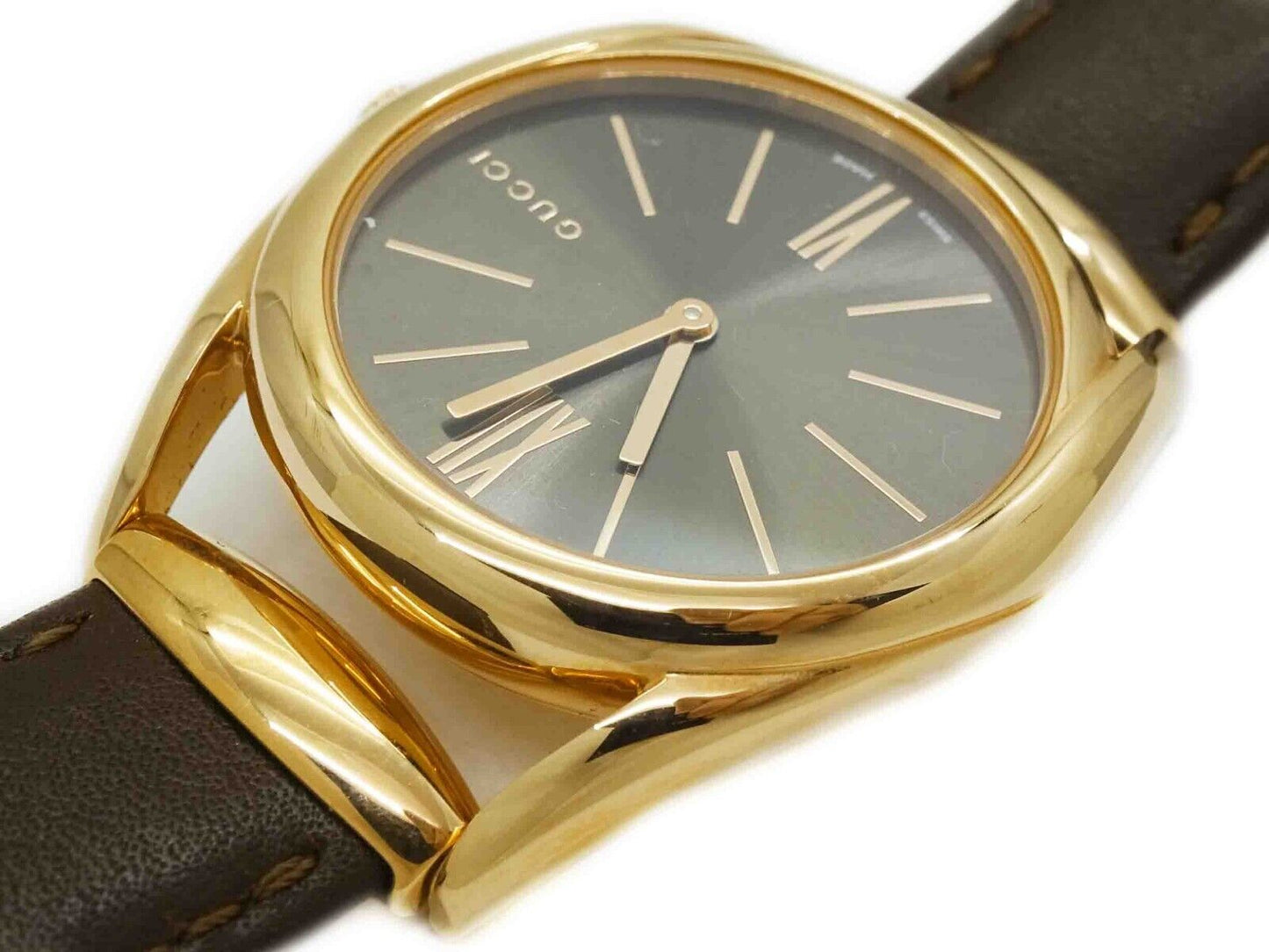 Gucci Horsebit Watch Swiss Quartz Rose Gold Ladies Watch 140.4 Stainless Genuine