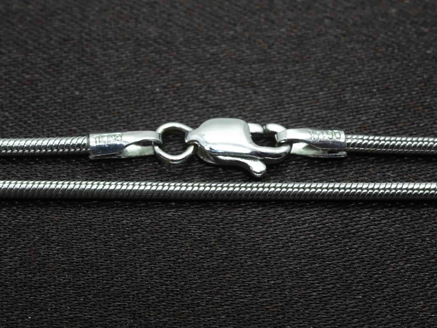 1.5mm Snake Chain Necklace 14k White Gold Turkey 18.25" 7.6 Grams
