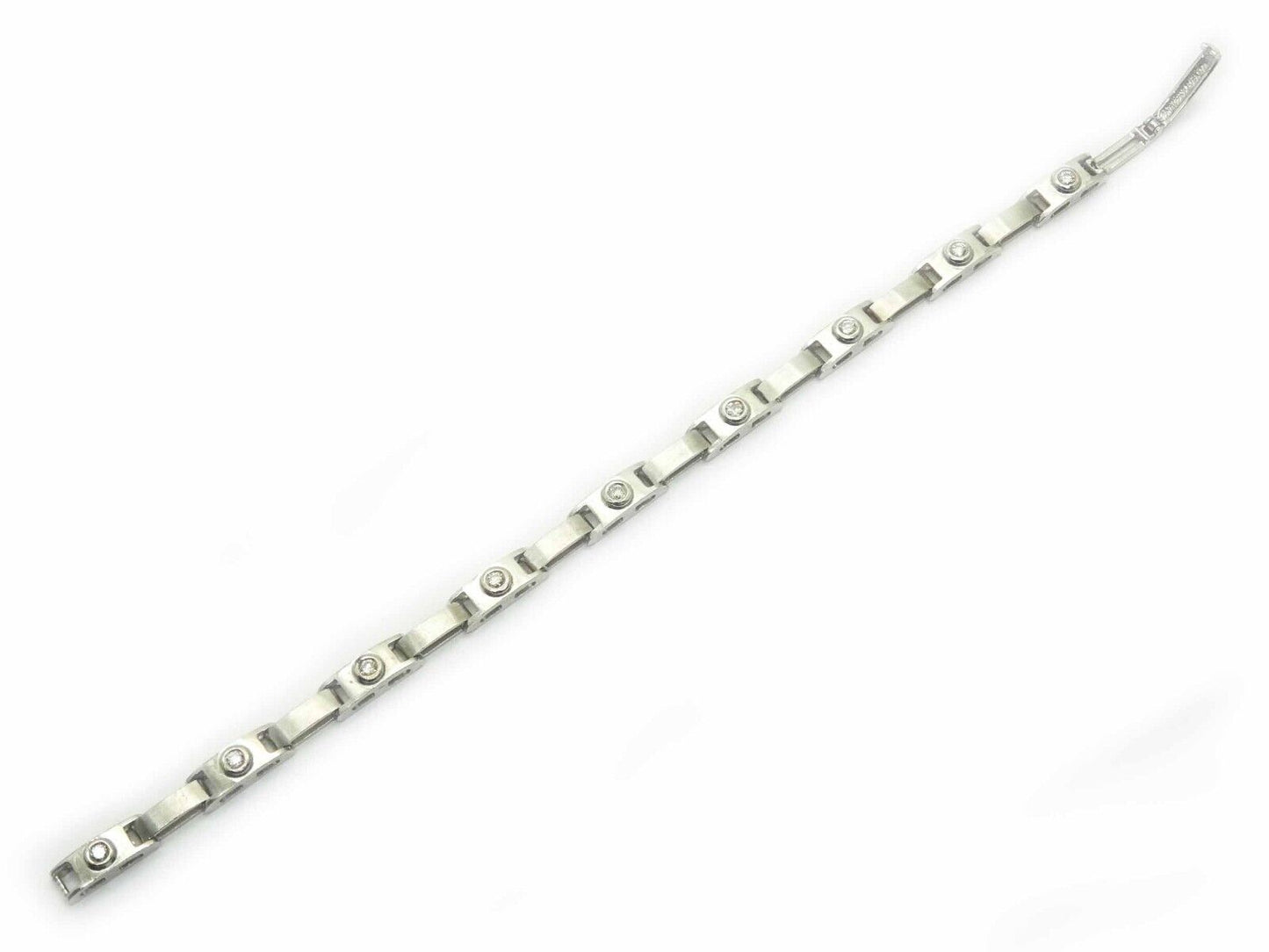 0.45ct tw Natural Diamond Tennis Bracelet 14k White Gold 6.5"