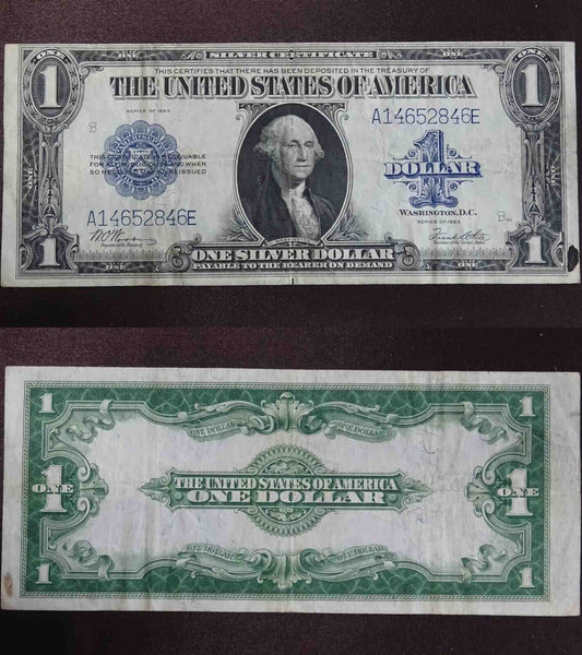 1923 $1 One Dollar Silver Certificate Large Note Serial #A14652846E