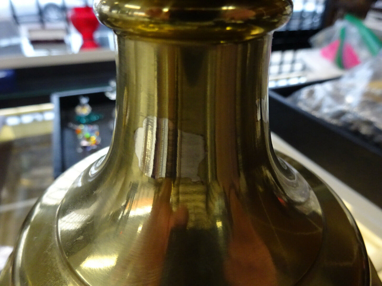 Mid-Century STIFFEL BRASS Table Lamps,Urn Style,w/ Matching Shades,Pair of 2