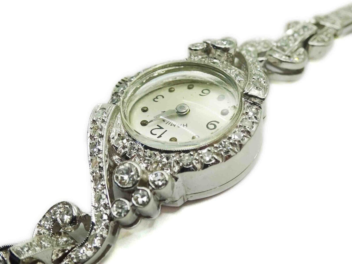 Ladies Hamilton Diamond Platinum Watch