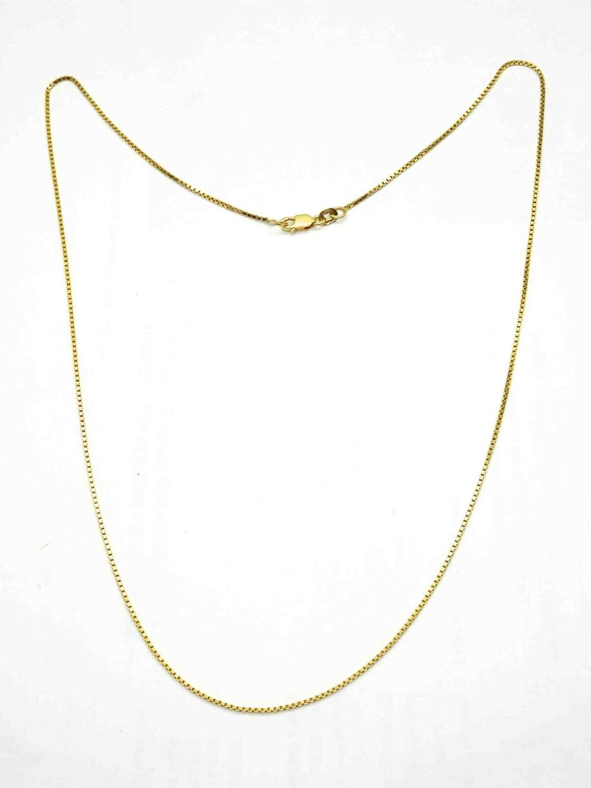 Thin Box Chain Necklace 14k Gold