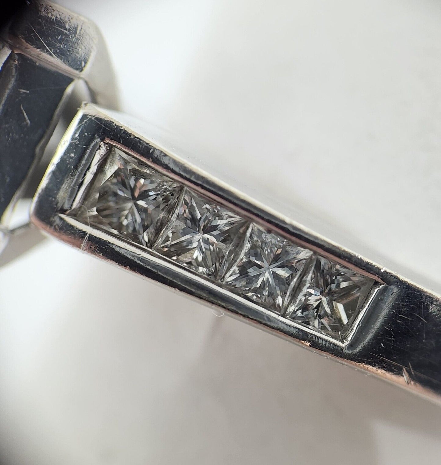 1.9ct tw Quad Princess-cut Diamond Engagement Ring 14k White Gold, Size 10