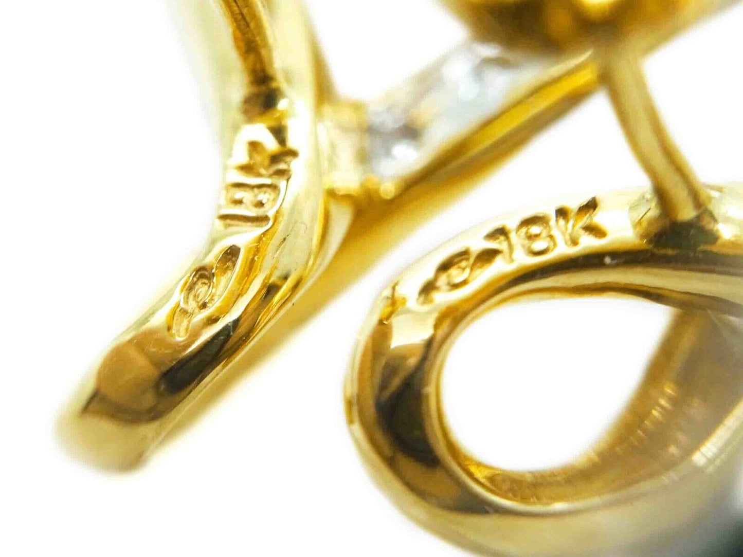 0.50ct tw Natural Diamond Swirling Ribbon Design Pendant & Earrings Set 18k Gold