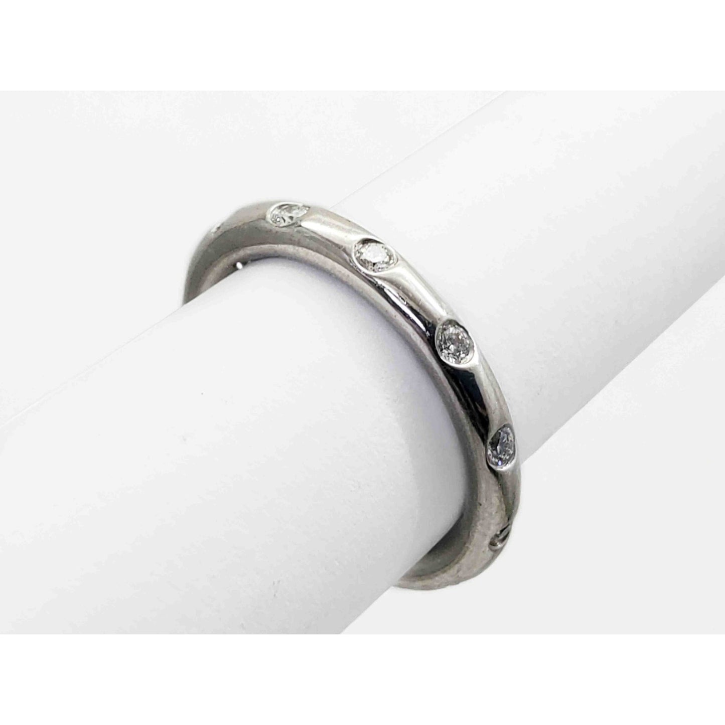 Tiffany & Co Etoile 0.22 ctw Diamond 2.6mm Wide Platinum Band Ring Size 5
