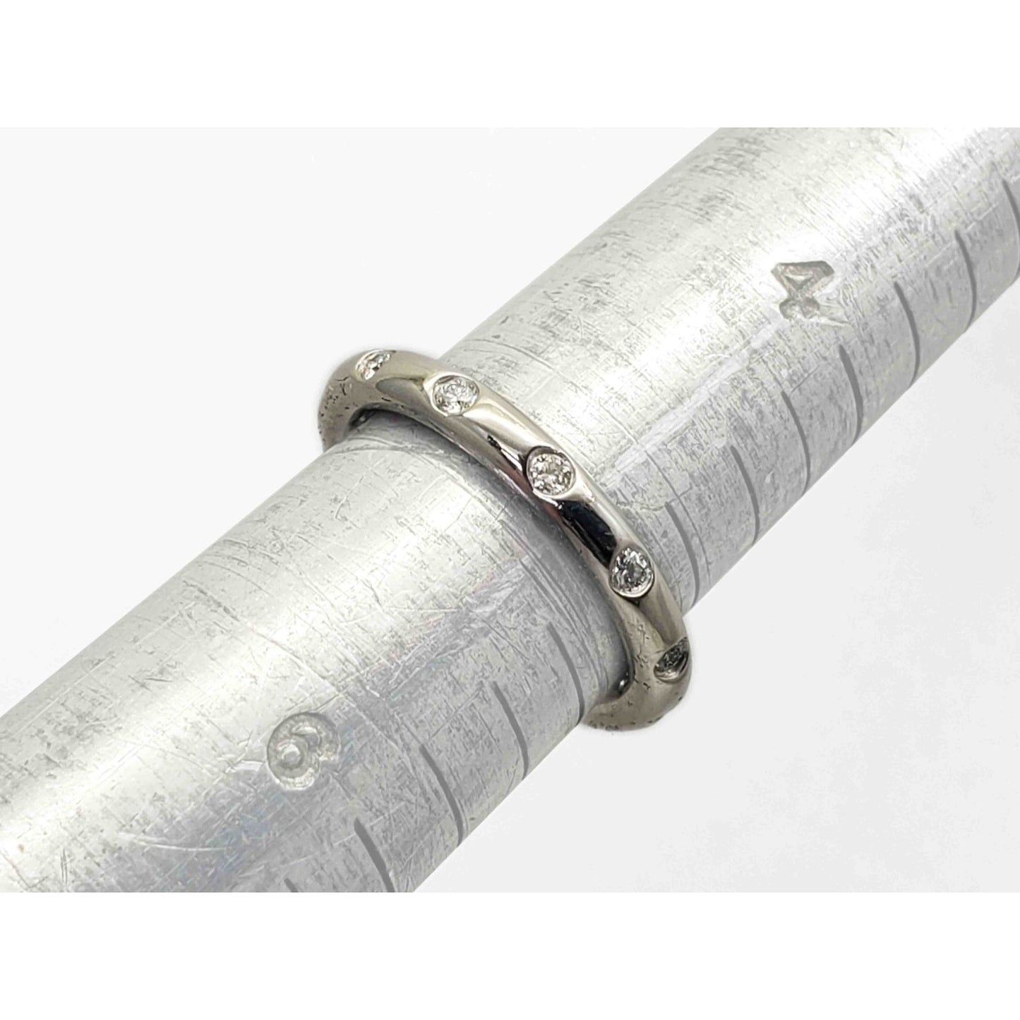 Tiffany & Co Etoile 0.22 ctw Diamond 2.6mm Wide Platinum Band Ring Size 5