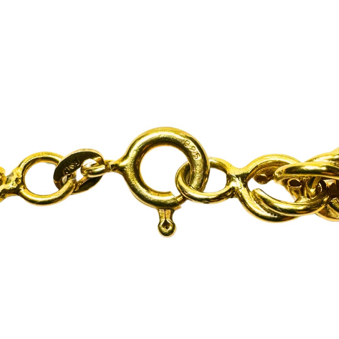 Gold Vermeil Rope Chain SS Italy