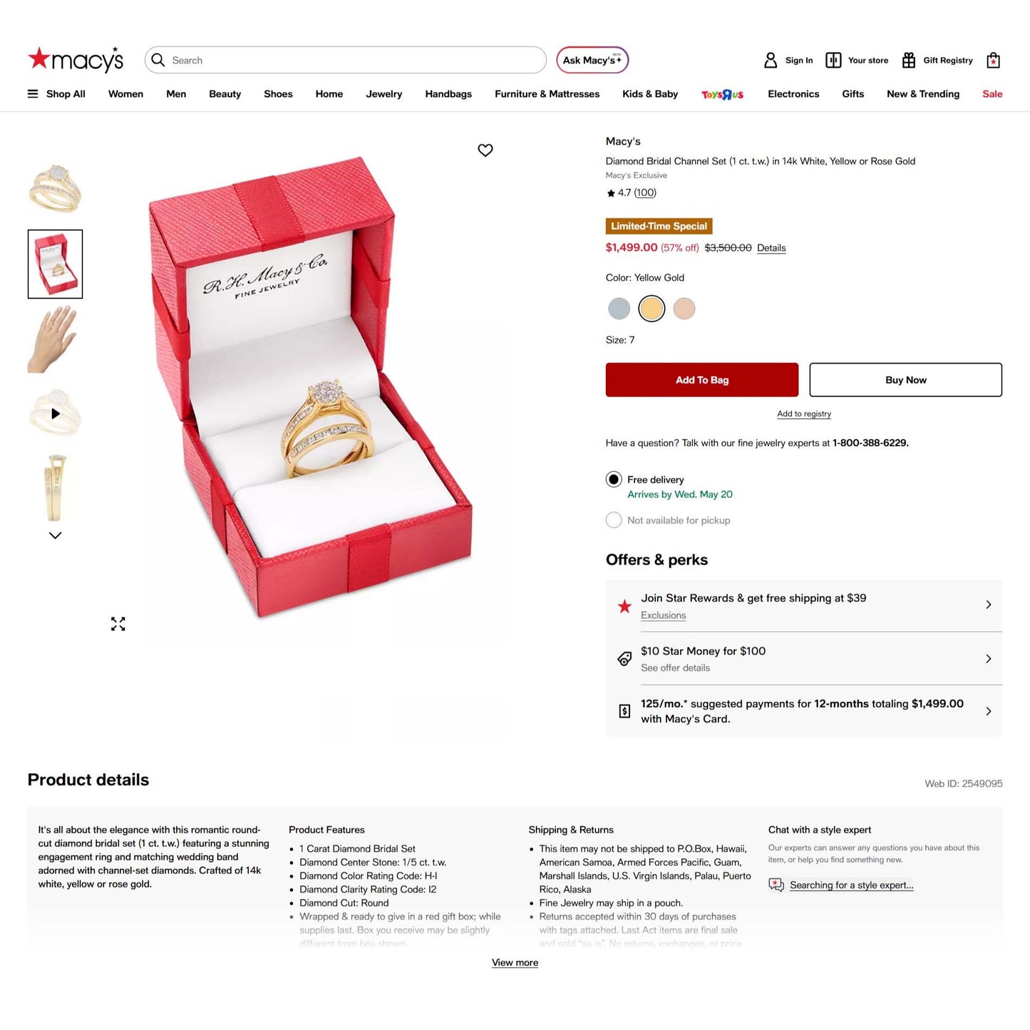 Estate Natural Diamond Bridal Engagement Set 1ctw 14k Gold Size 7
