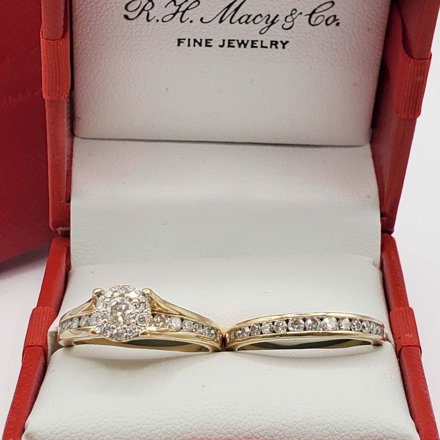 Estate Natural Diamond Bridal Engagement Set 1ctw 14k Gold Size 7