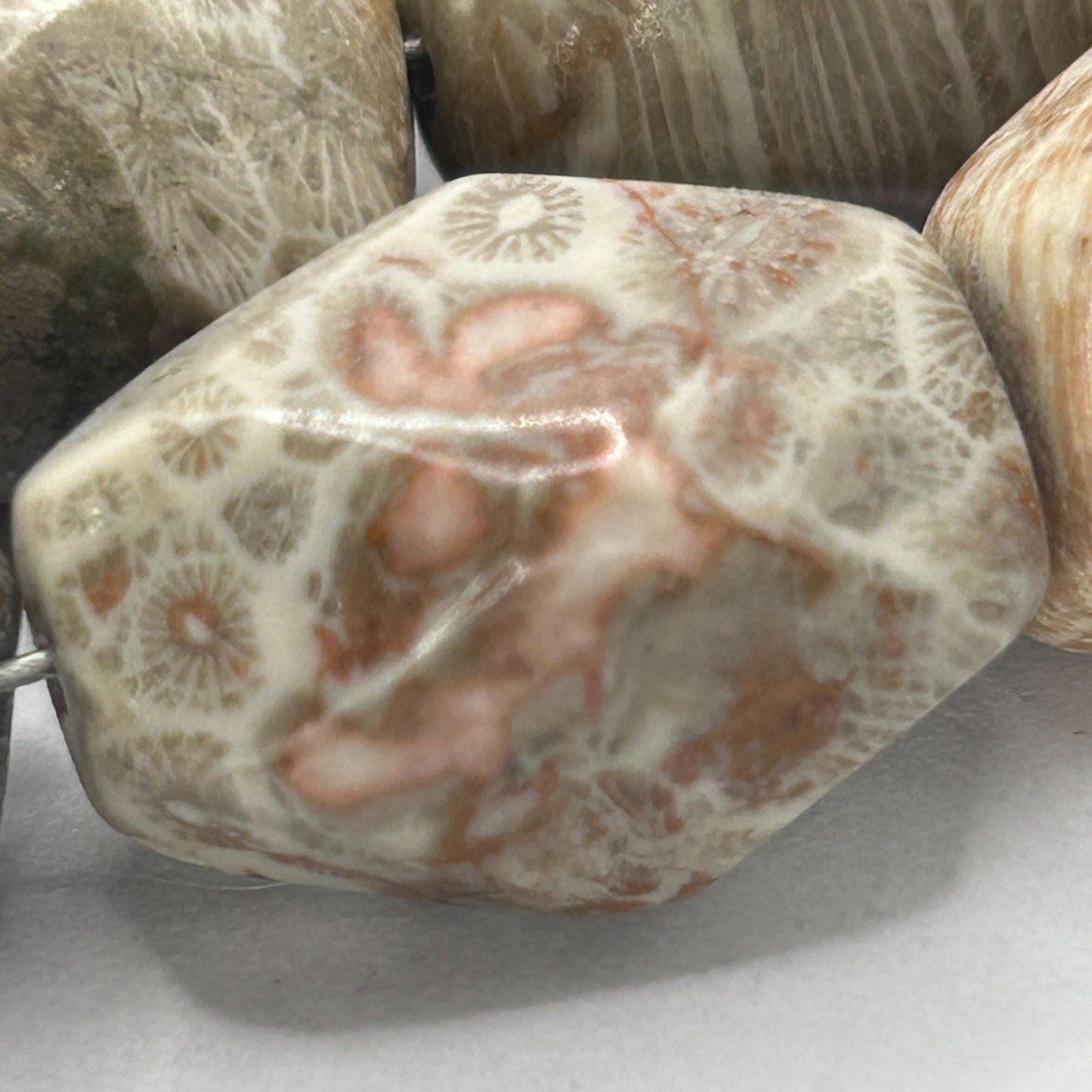 Jay King DTR Oregon Desert Jasper Bead Three Strand Sterling Silver Necklace 18"