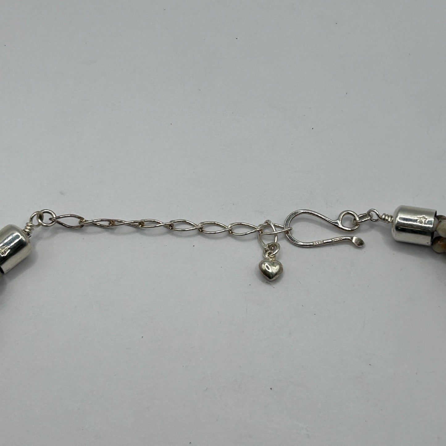 Jay King DTR Oregon Desert Jasper Bead Three Strand Sterling Silver Necklace 18"