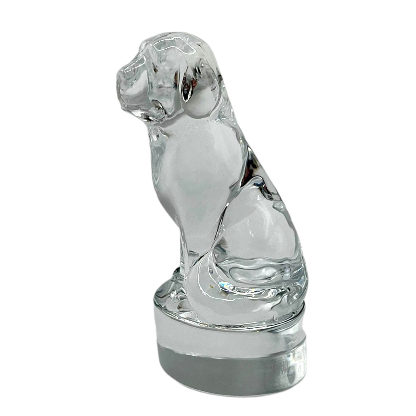 Vintage Hoya Crystal Retriever Dog Figurine Paperweight Made In Japan