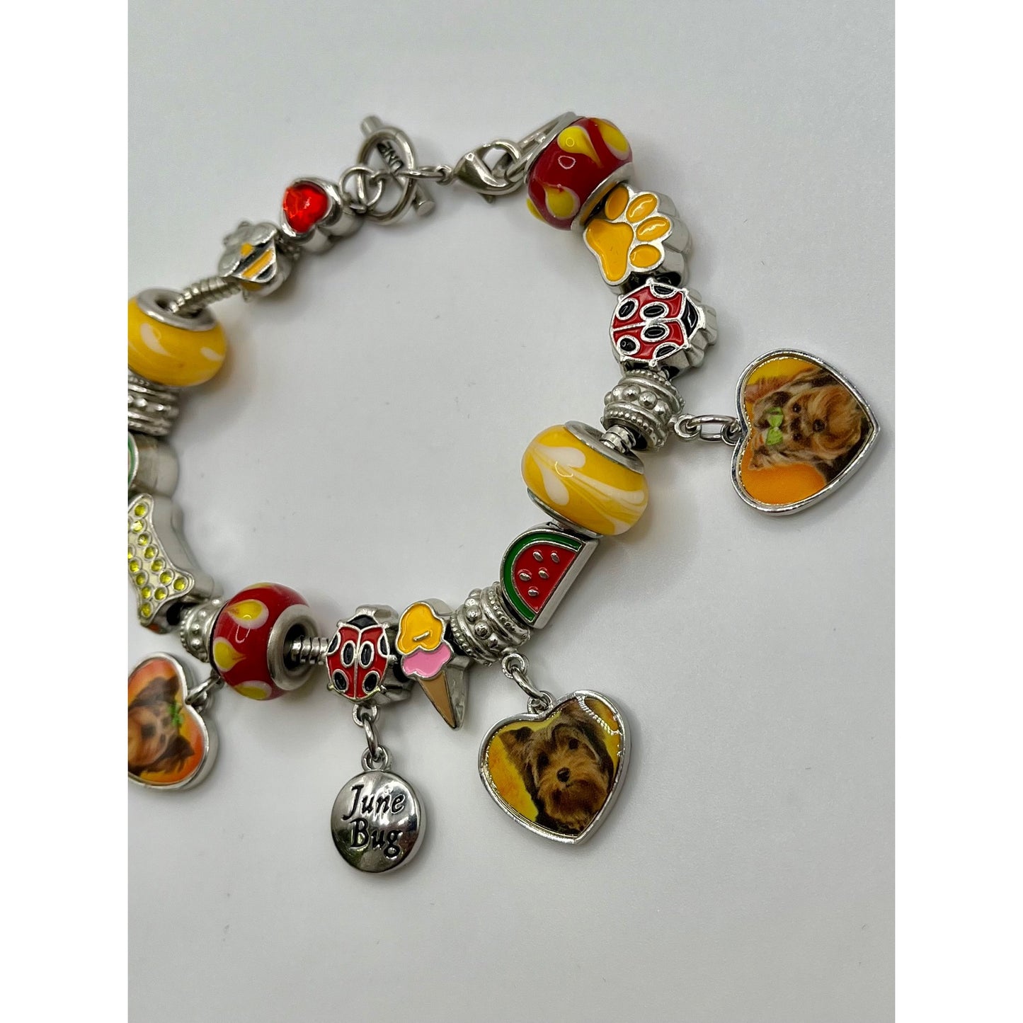 Willabee & Ward Yorkie Dog Lover Charm Bracelet June Base Metal Summer