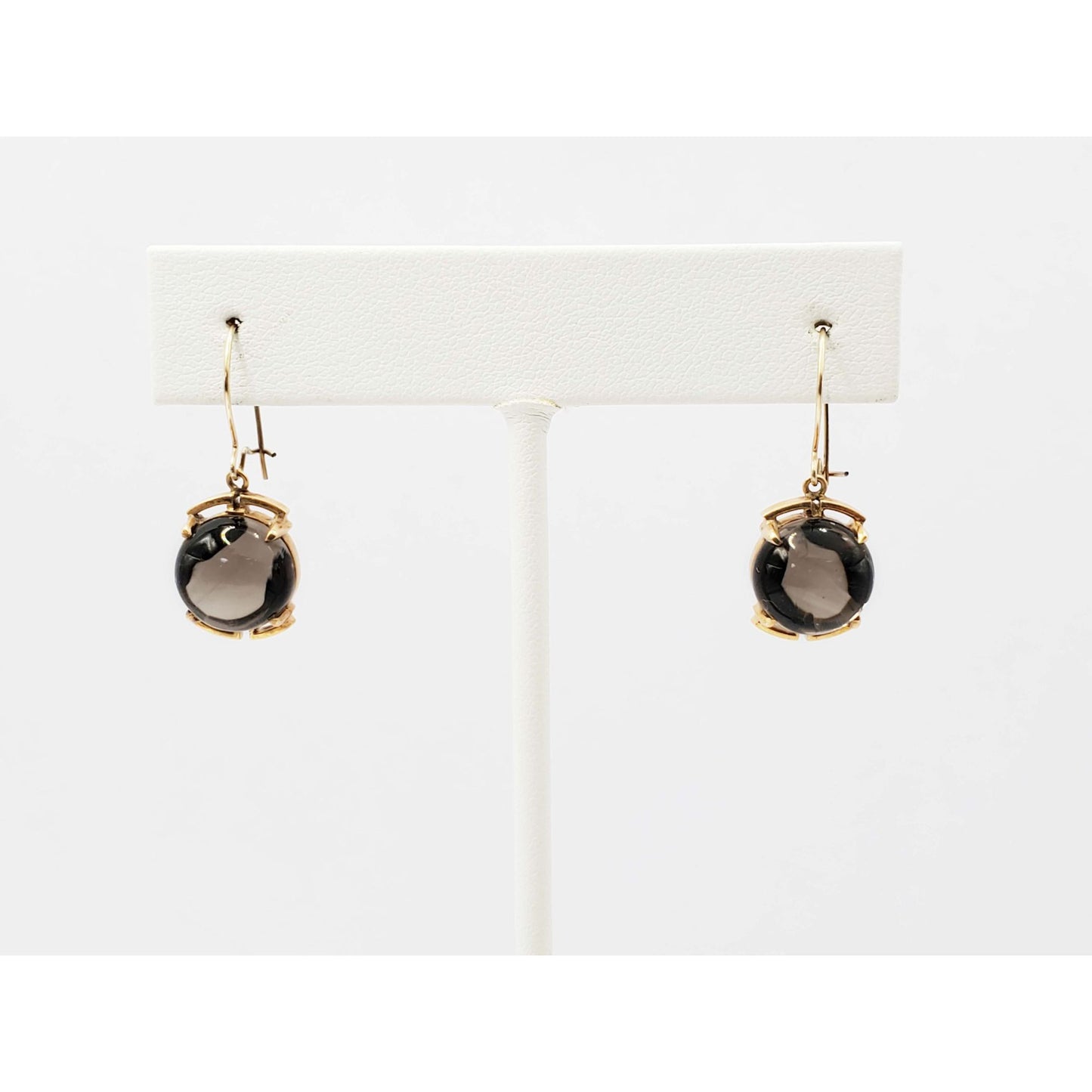 Pools of Light Smoky Quartz Drop Dangle Earrings 14k Gold