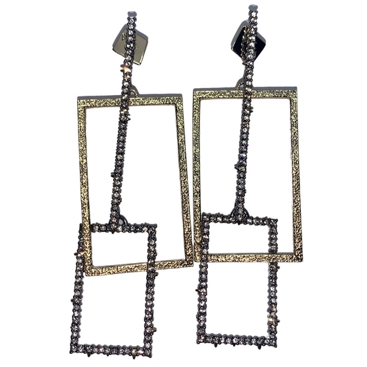 Alexis Bittar Rectangular Crystal Drop Earrings