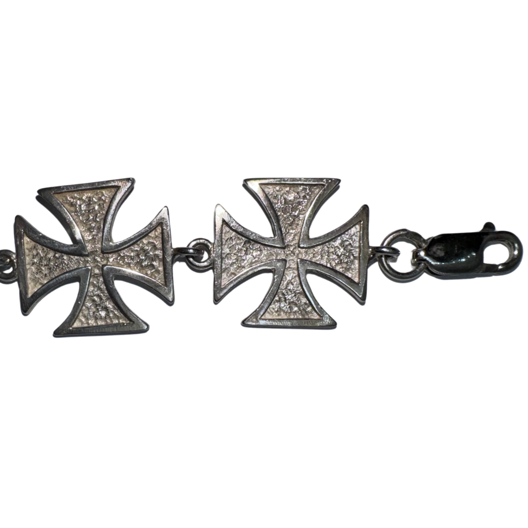 925 Maltese Cross Bracelet with Lobster Clasp