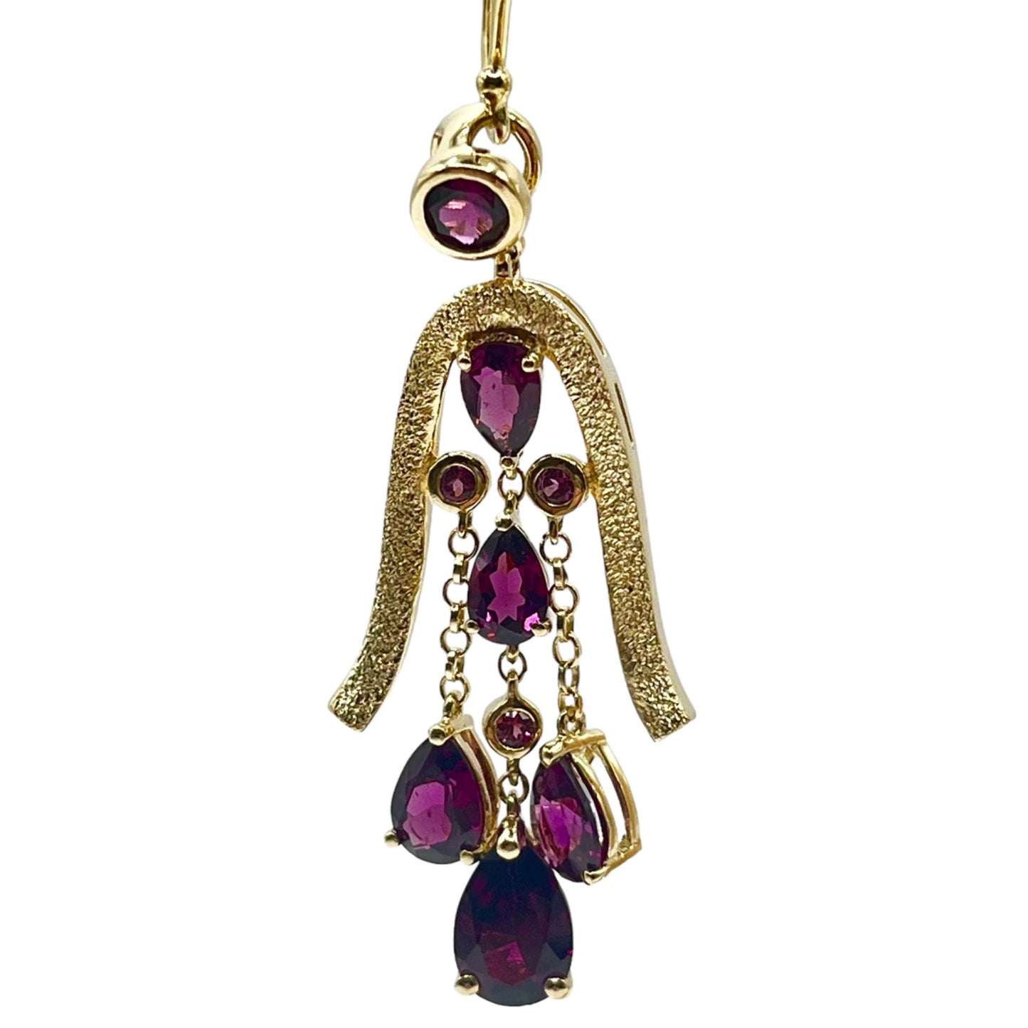 Dalia Pink Tourmaline Sterling Silver Gold Vermeil Dangle Chandelier Earrings