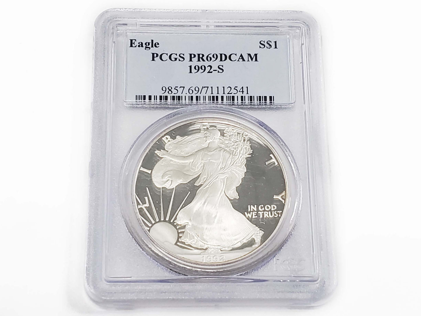 1992-S Silver Eagle Proof PCGS PR69DCAM