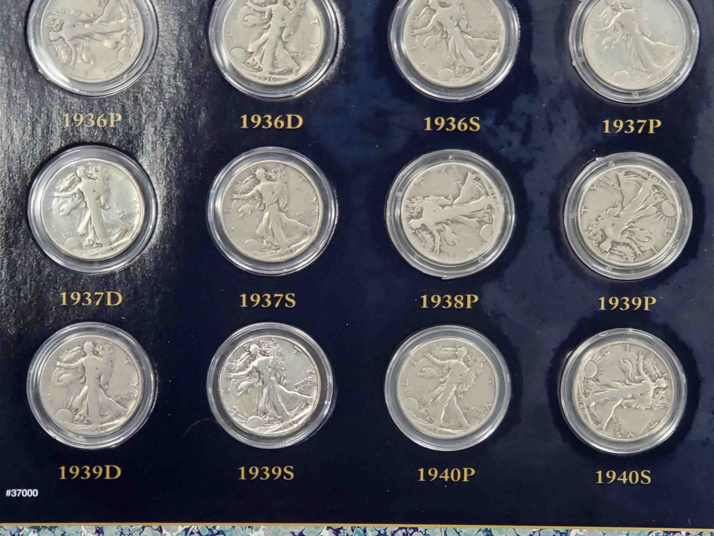 40pc Complete 1929-1947 Silver Walking Liberty Half Dollar Collection