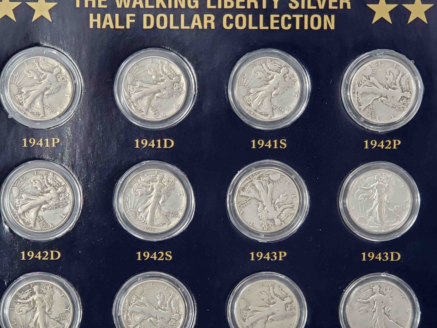 40pc Complete 1929-1947 Silver Walking Liberty Half Dollar Collection