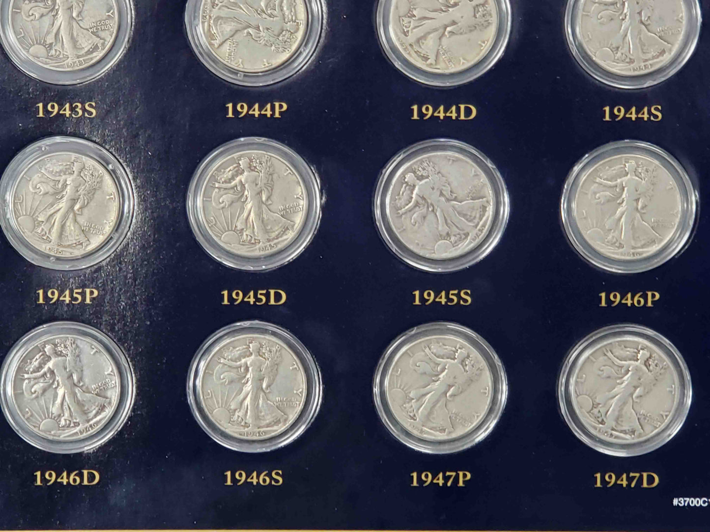 40pc Complete 1929-1947 Silver Walking Liberty Half Dollar Collection