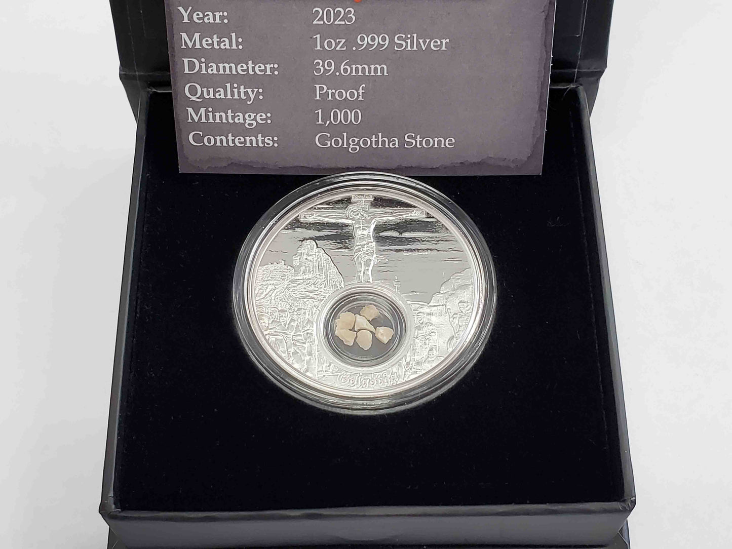 CoinJewels 2023 1 oz Silver Proof Coin "In the Footsteps of Jesus-Golgotha"