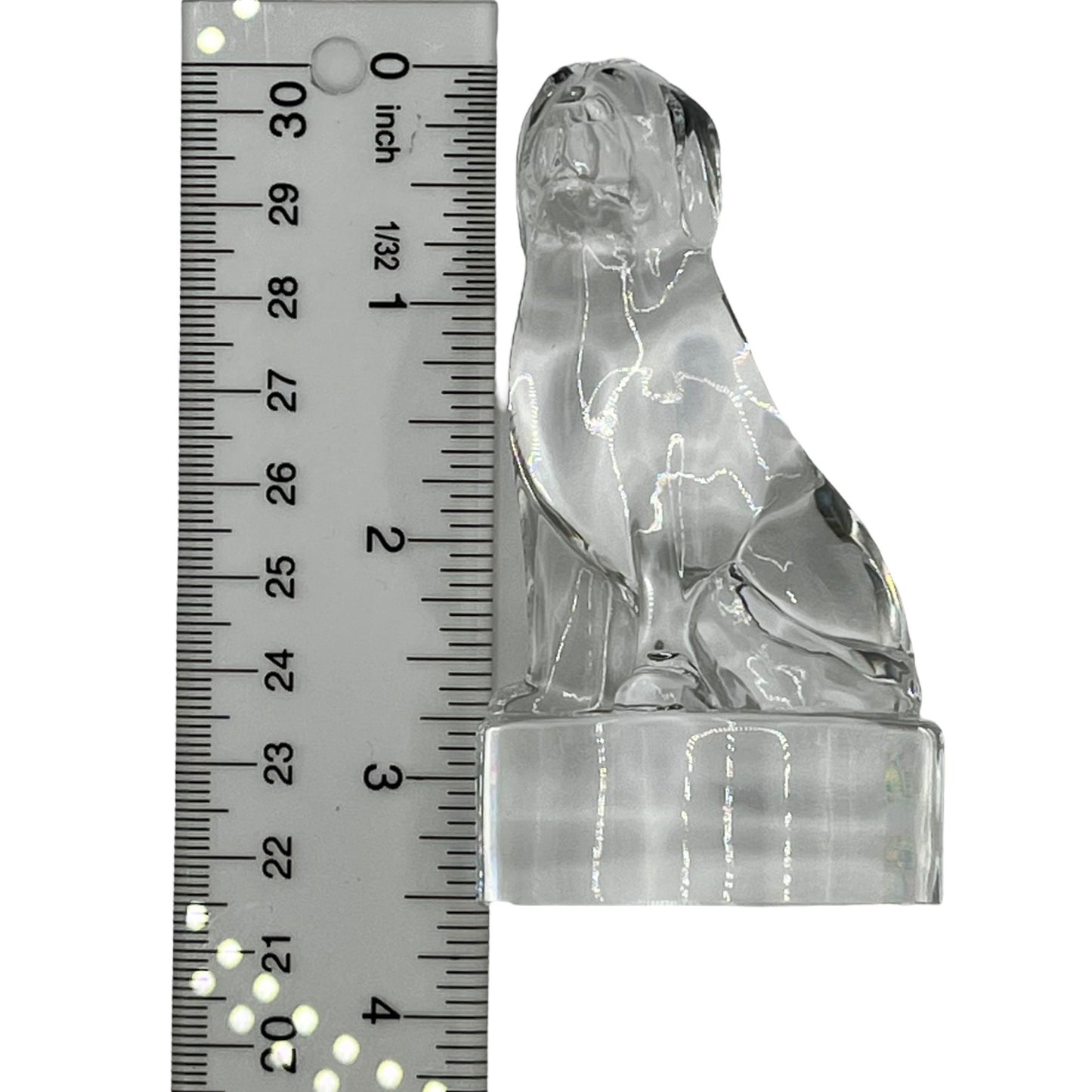 Vintage Hoya Crystal Retriever Dog Figurine Paperweight Made In Japan