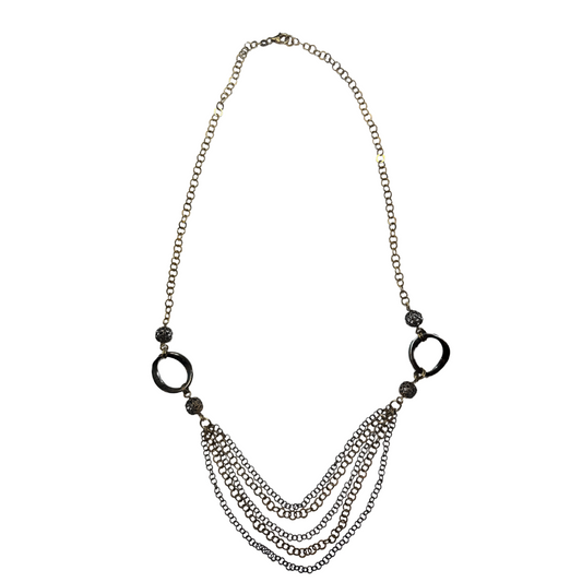 Rolo Loop Bronze Finish Sterling Silver Necklace