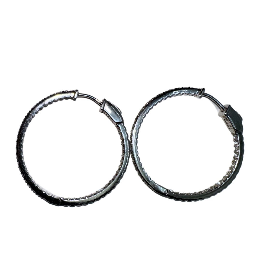 925 Crystalline Inside Out Hoop Earrings