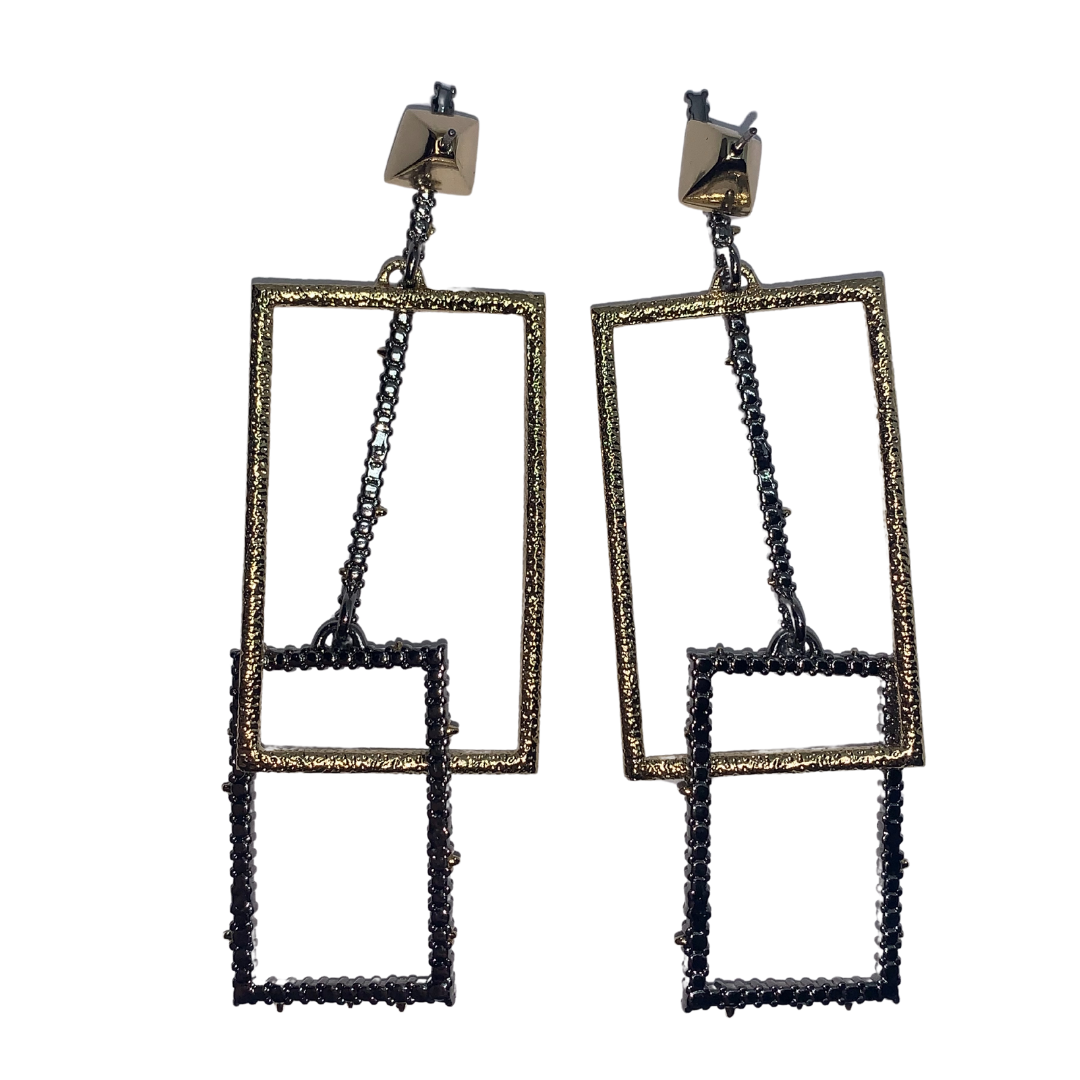 Alexis Bittar Rectangular Crystal Drop Earrings