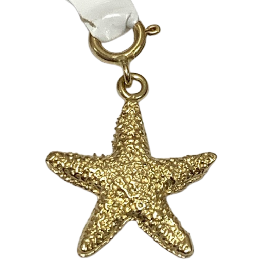 14K Yellow Gold Starfish Pendant Charm