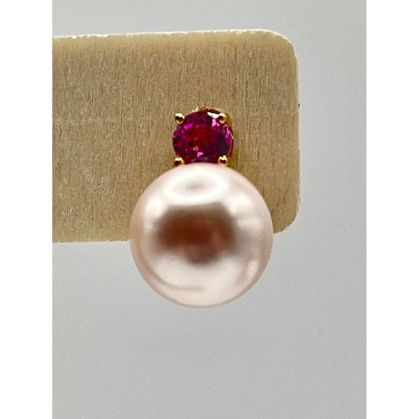 Ross Simons Sterling Silver Vermeil Pink Cultured Pearl Earrings Light Pink