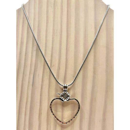 Brighton Charming World For Charms Beads Silver Tone Heart Necklace