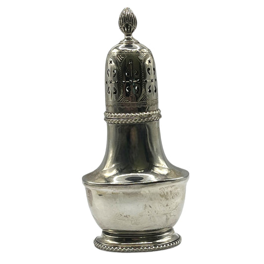 Vintage English Silver Plated Sterling Silver Sugar Shaker Castor Gabron Ornate