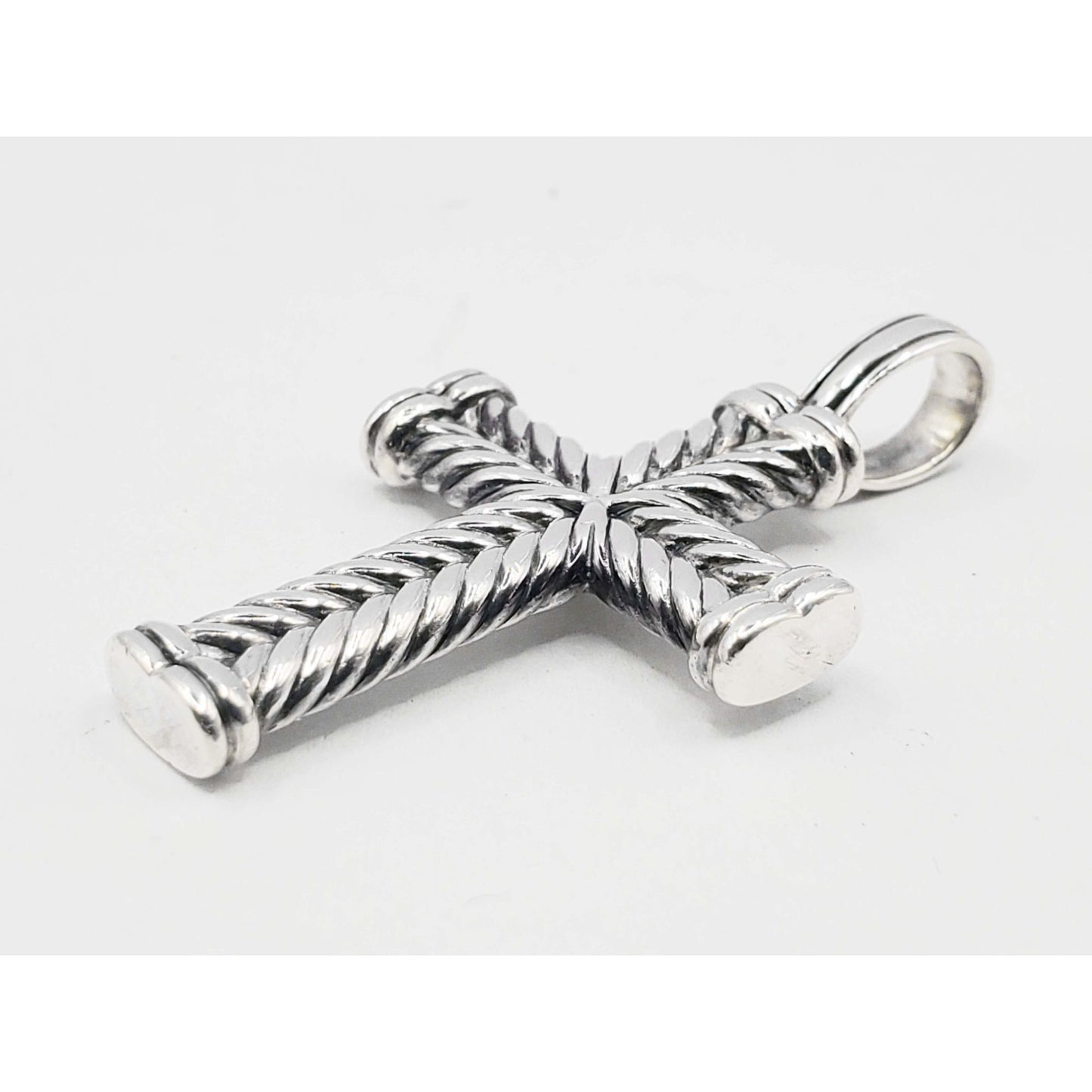 David Yurman Chevron Cross Pendant Sterling Silver