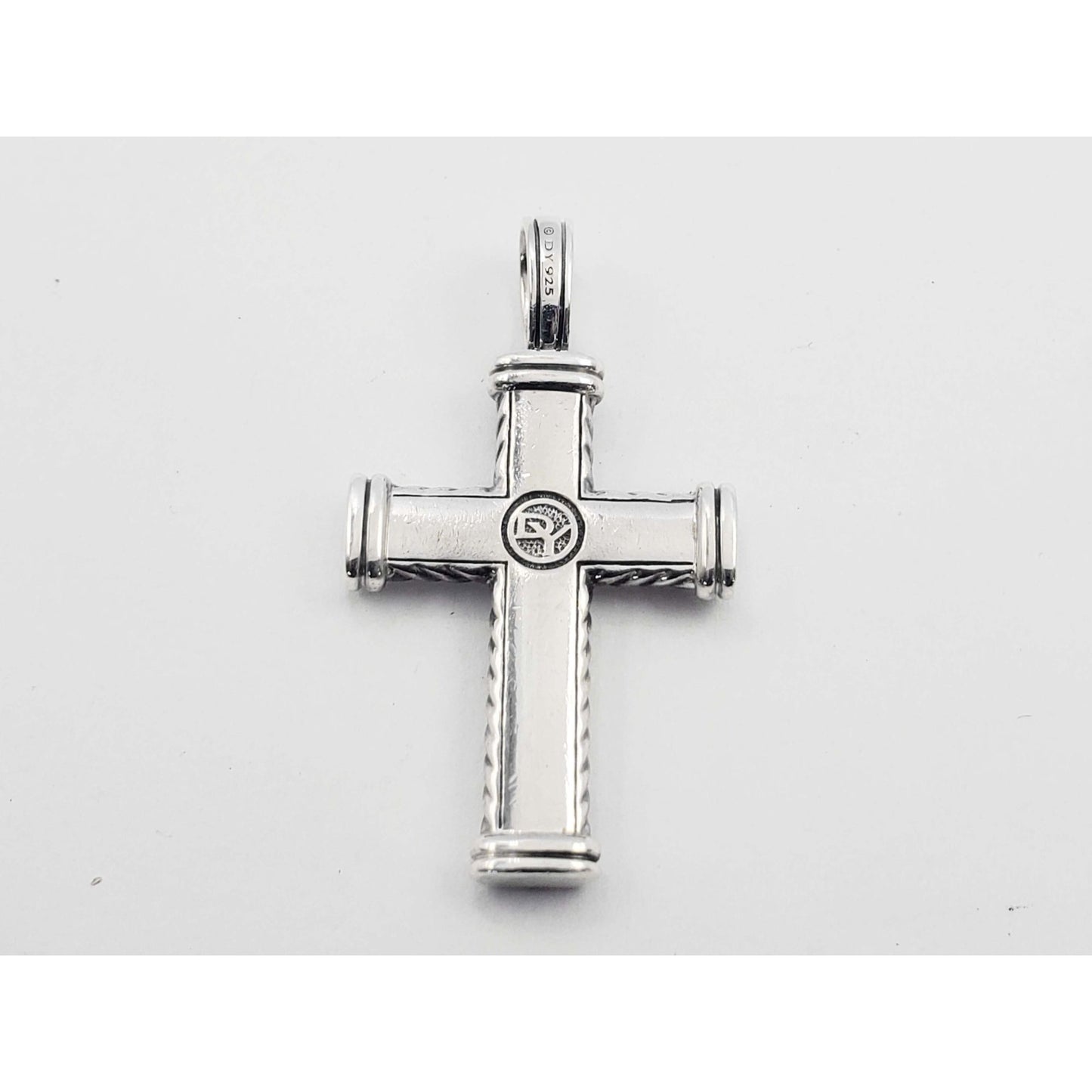 David Yurman Chevron Cross Pendant Sterling Silver
