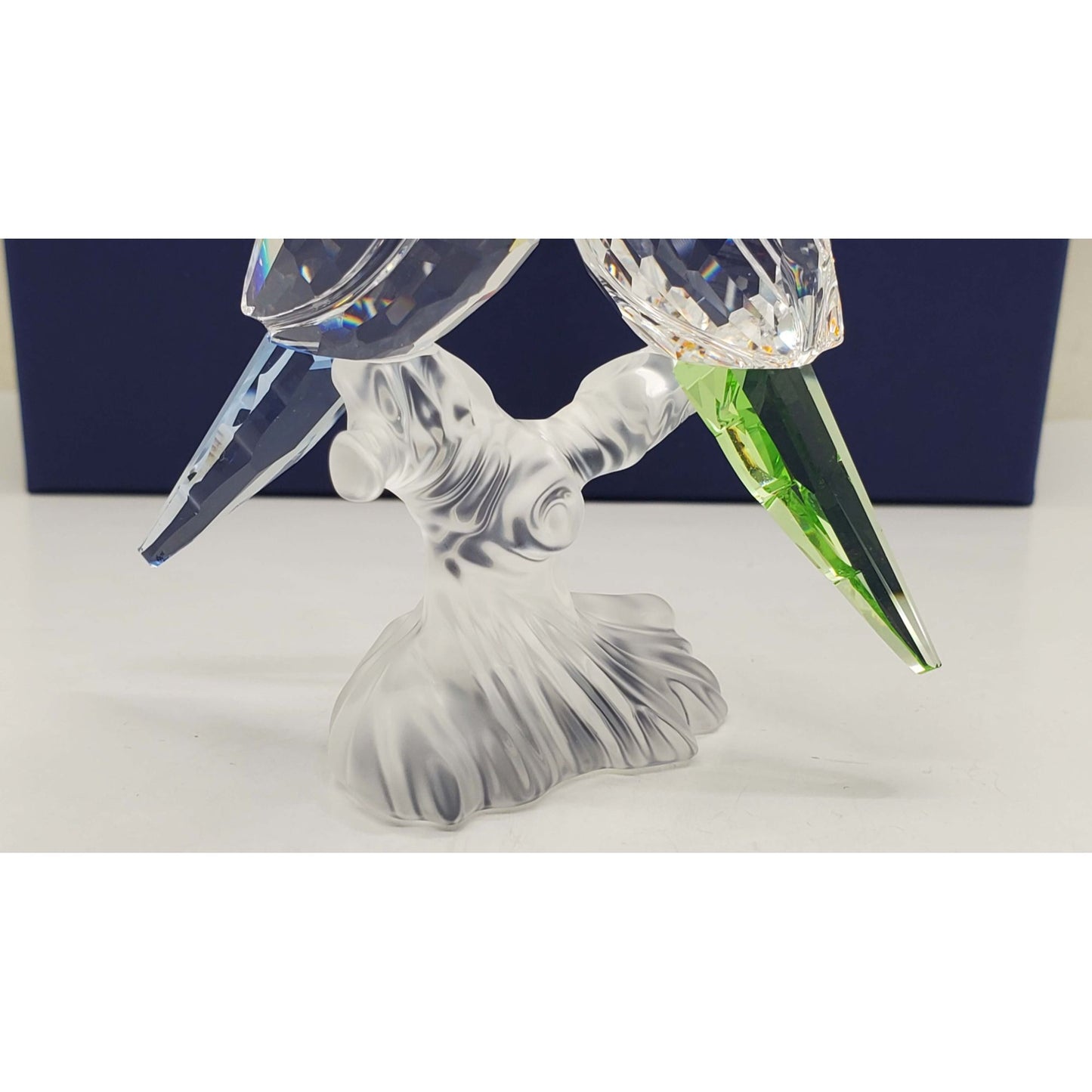 Swarovski Crystal #0680627 "Budgies" Parakeet Parrot Bird w/Original Box & COA