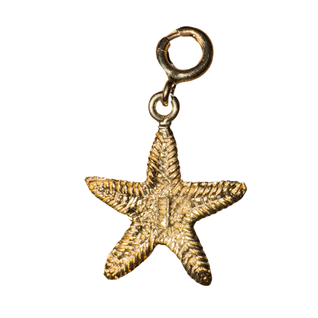 14K Yellow Gold Starfish Pendant Charm