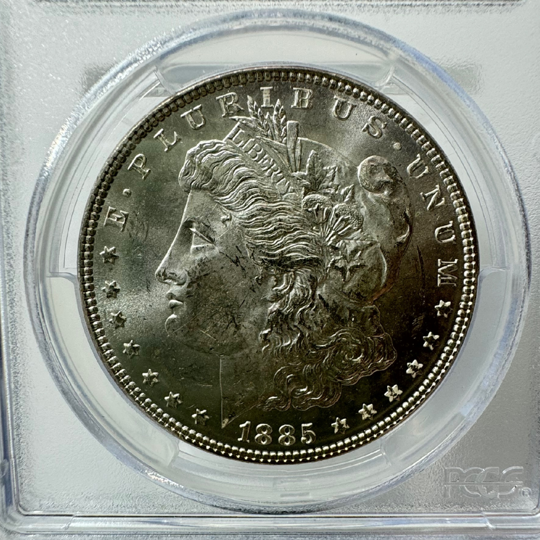 1885 Morgan Silver Dollar PCGS MS-64