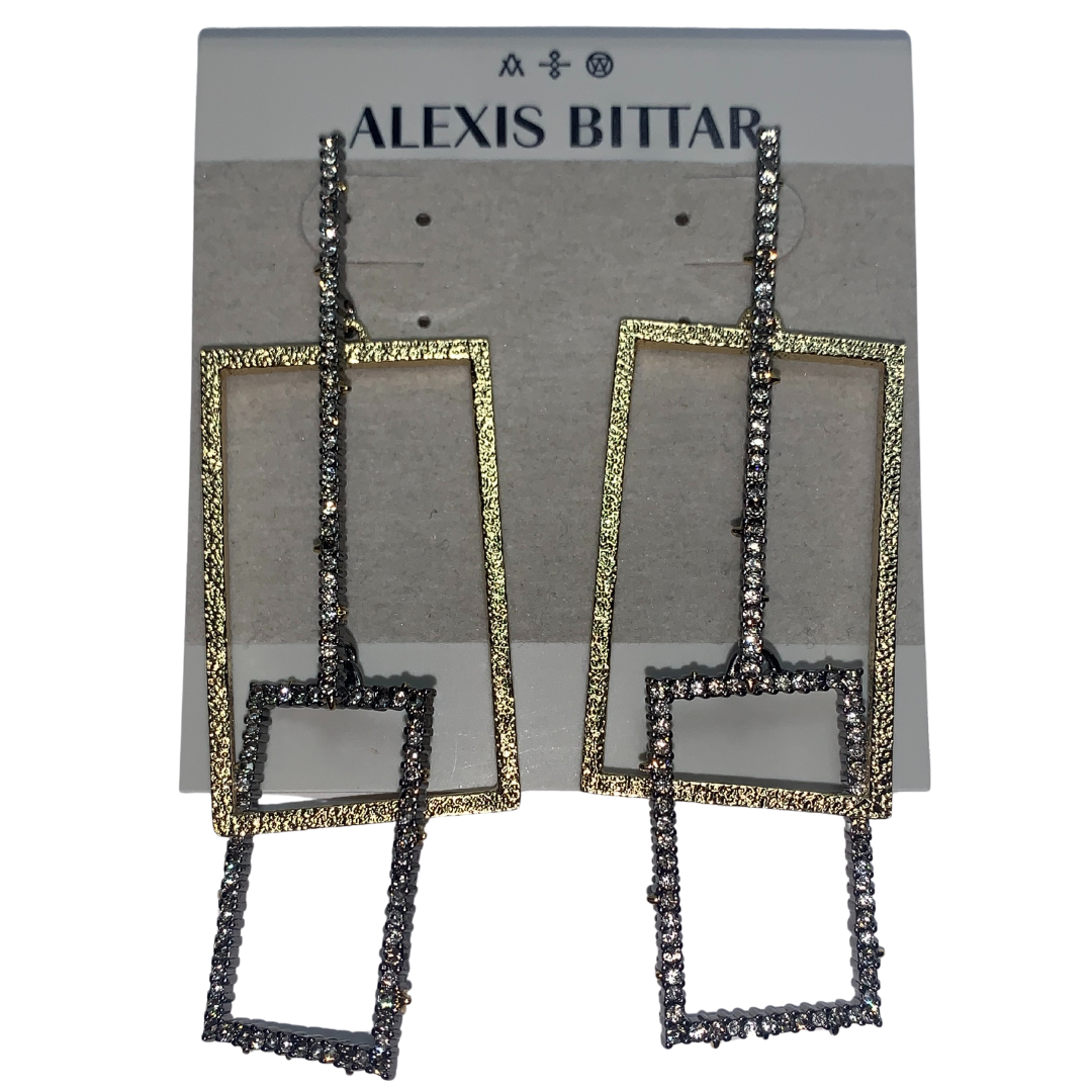 Alexis Bittar Rectangular Crystal Drop Earrings