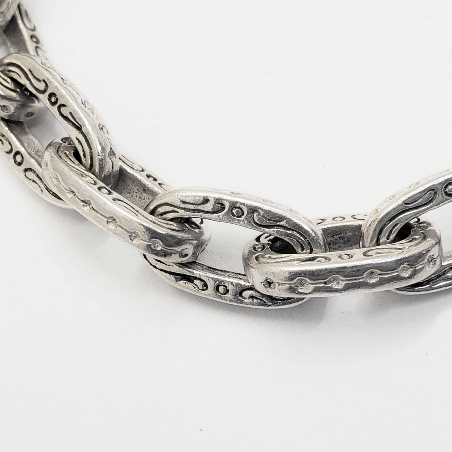 Lucky Four Leaf Clover Charm Pendant Bracelet Sterling Silver