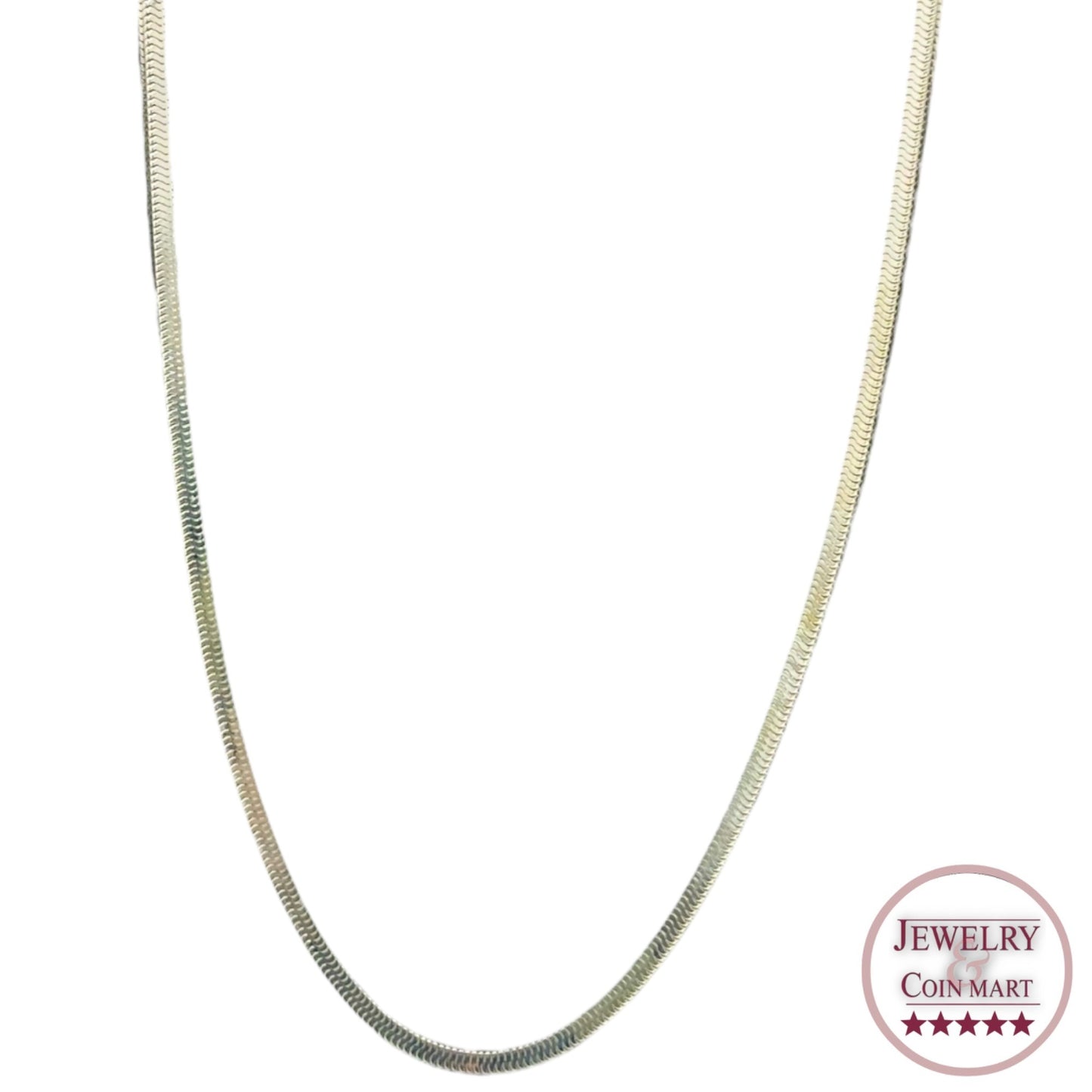 925 Sterling Silver 32-inch Necklace Flat Snake 2.5mm Chain Classic Casual