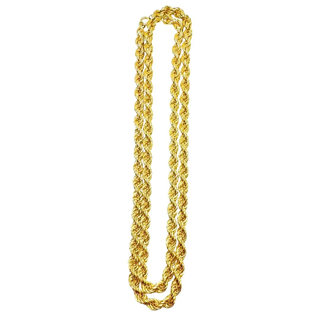 Gold Vermeil Rope Chain SS Italy