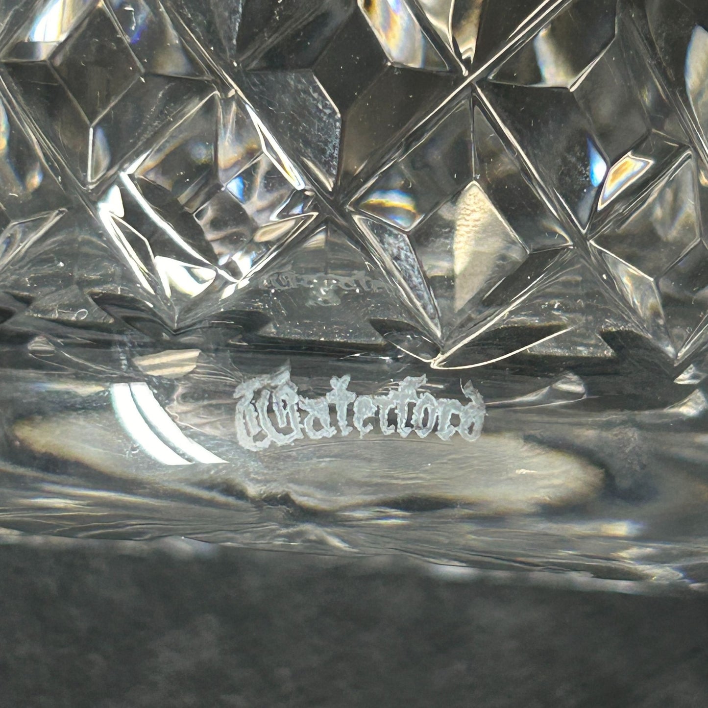 3 Waterford Crystal LISMORE 3 1/2” Single Whiskey Old Fashioned Tumblers 9oz