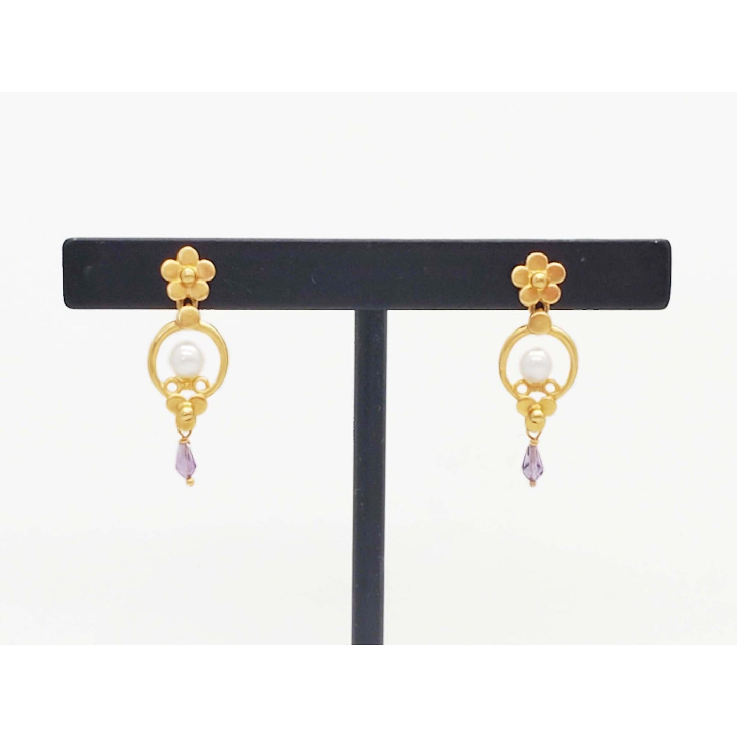 Vintage Metropolitan Museum of Art Empress Earrings 14k Gold