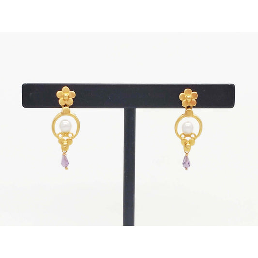 Vintage Metropolitan Museum of Art Empress Earrings 14k Gold