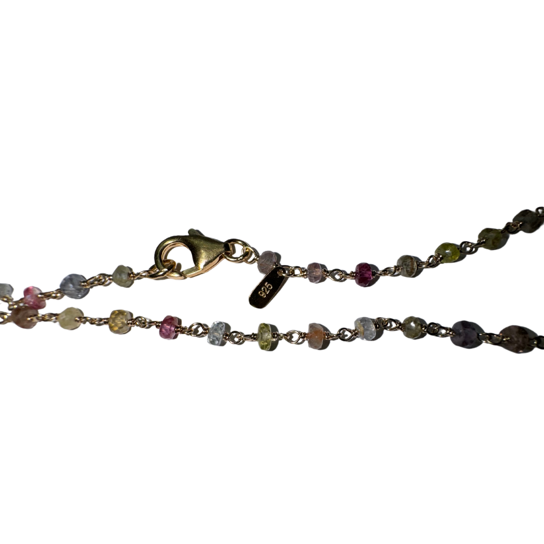 Dainty Light-Colored Multi Tourmaline Necklace/ Choker