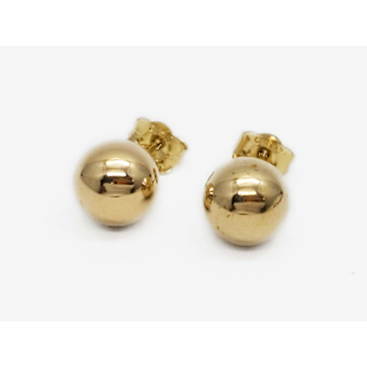 Michael Anthony Designer 7mm Wide Ball Stud Earrings 14k Gold