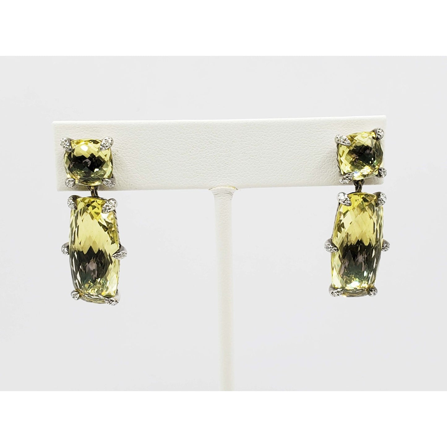 David Yurman Chatelaine Citrine Drop Earrings Sterling Silver